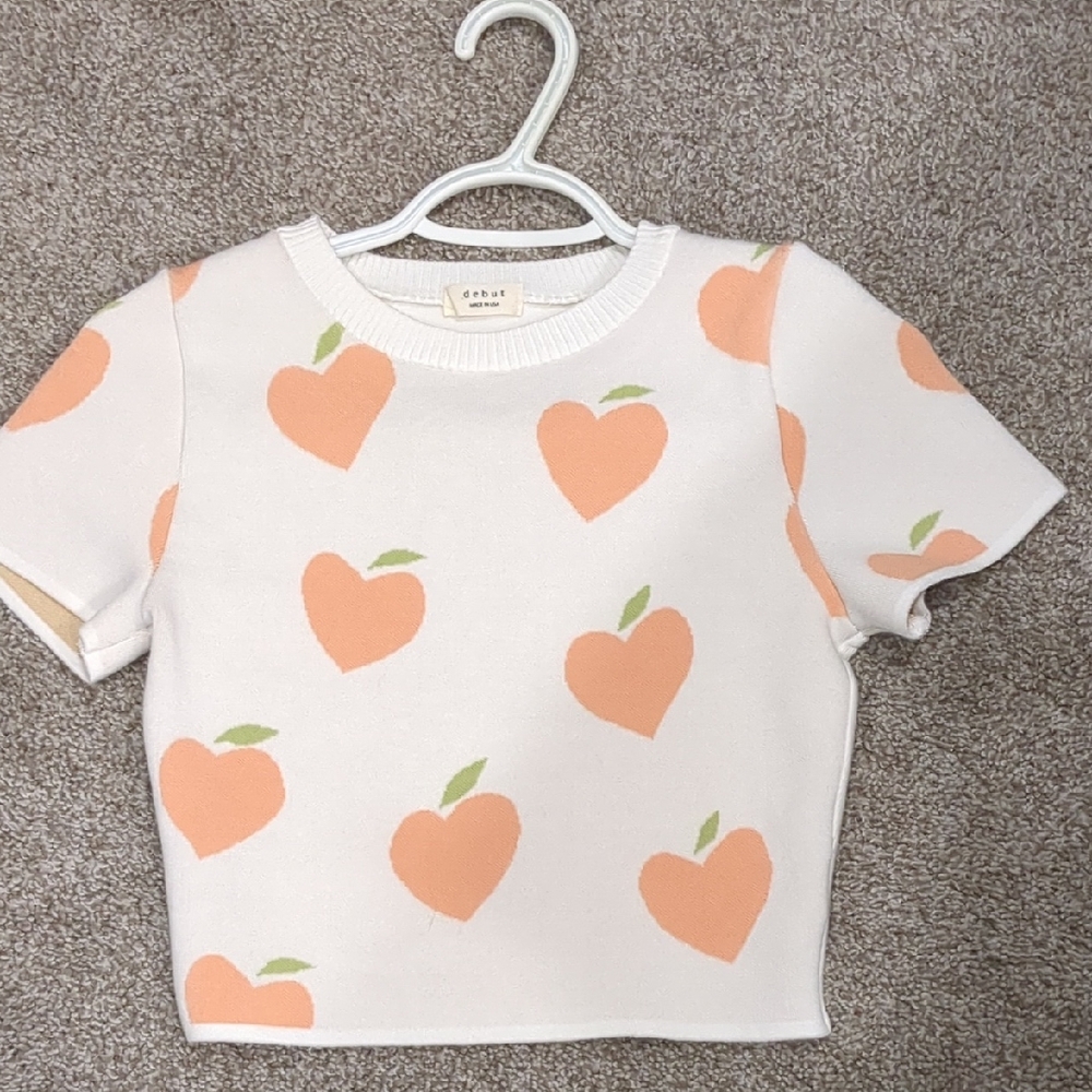Debut peach thick t shirt